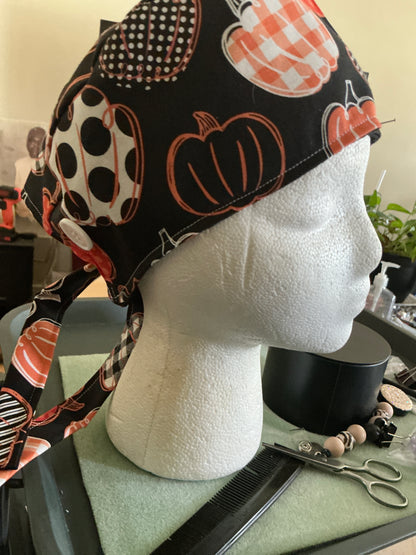 Orange and black pumpkins